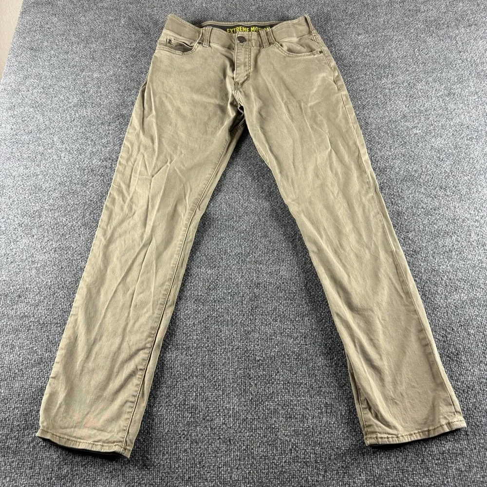 Lee Extreme Motion Pants Men 30x32 Beige Straight Stretch Casual 102015036